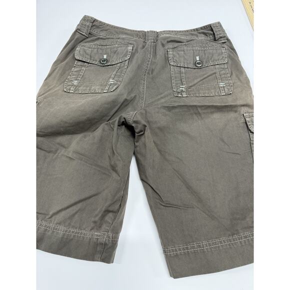 Eddie Bauer Cargo Shorts Bermuda Length Brown Utility Outdoor Hike - Picture 8 of 8